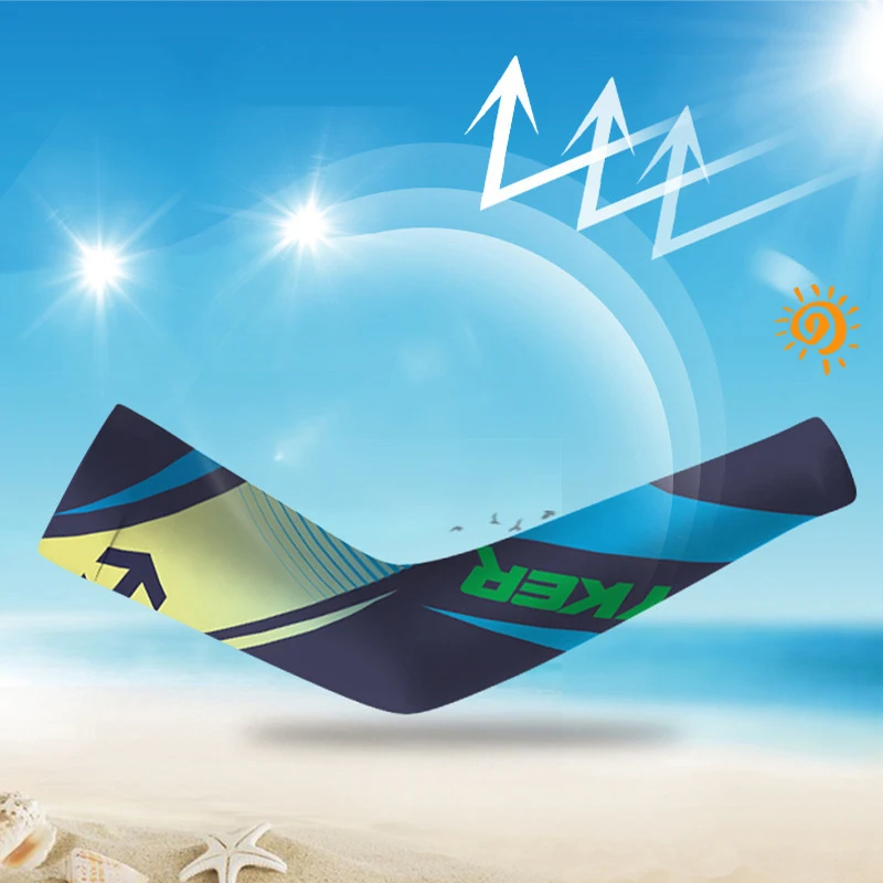 Manchons de bras en soie glacée, Protection solaire UV, refroidissement antidérapant pour hommes et femmes, Sport de plein air, cyclisme