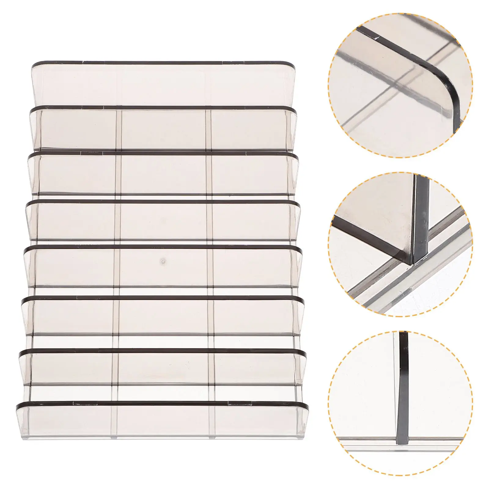 2Pcs Cash Acrylic Large Seven Transparent Gray Money Box for Cash Coin Storage Replacement Money Storage Box ganization Holder