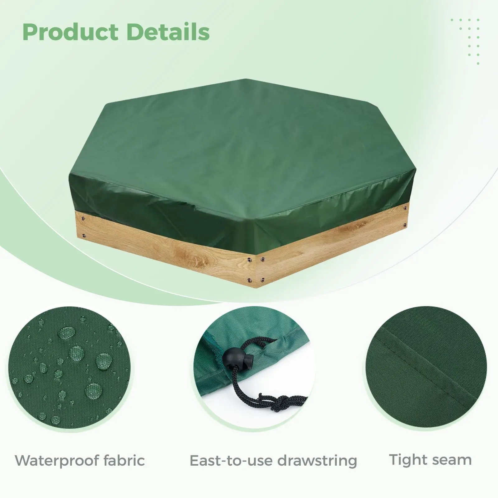 

Sandpit Cover Oxford Cloth Dustproof Hexagon Sandbox Cover Sandpit Pool Cover Waterproof Oxford Cloth Dust Cover Dustproof Cover