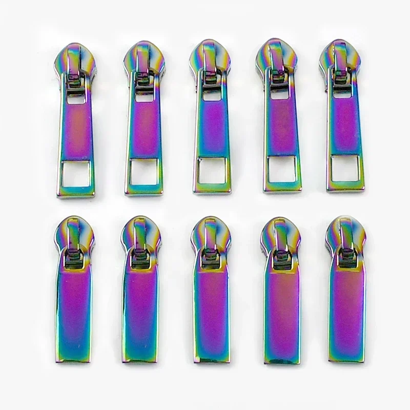 5# Nylon Zipper Tape Rainbow Zippers Plastic Teeth with Puller Slider Decorative Zip Repair Kit Sewing Closures Zips Accessories