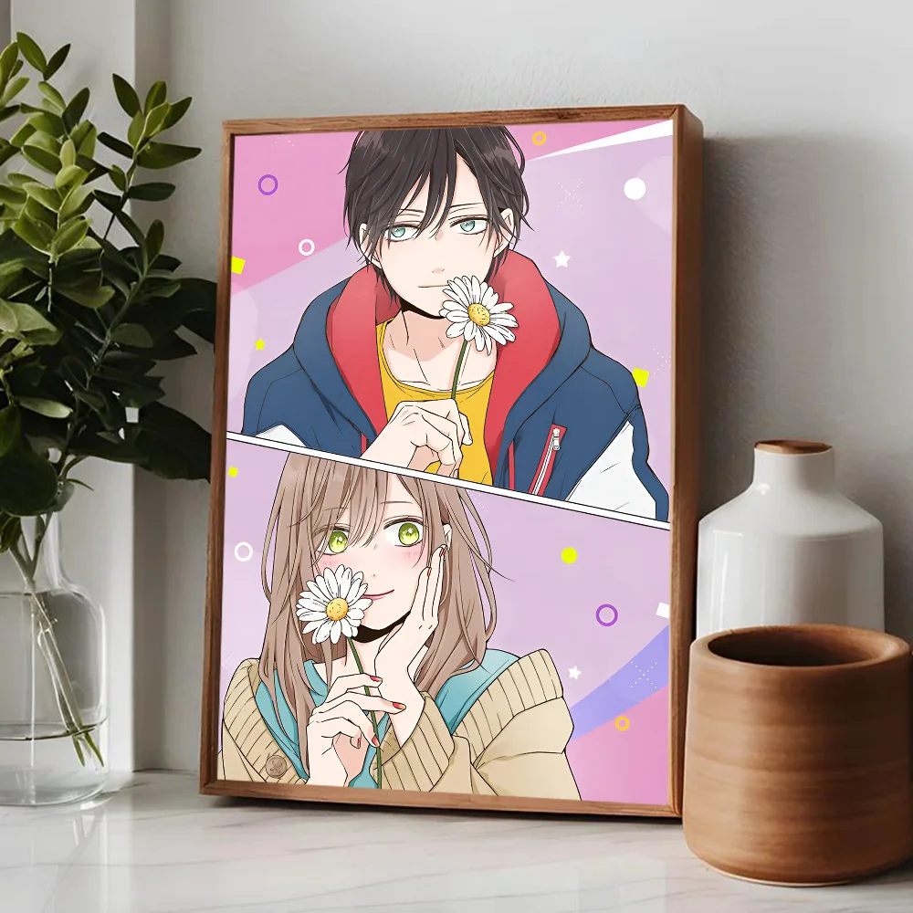 Anime My Love Story with Yamada-kun At Lv999 Anime Posters Sticky HD Quality Wall Art Retro Posters for Home Kawaii Room Decor