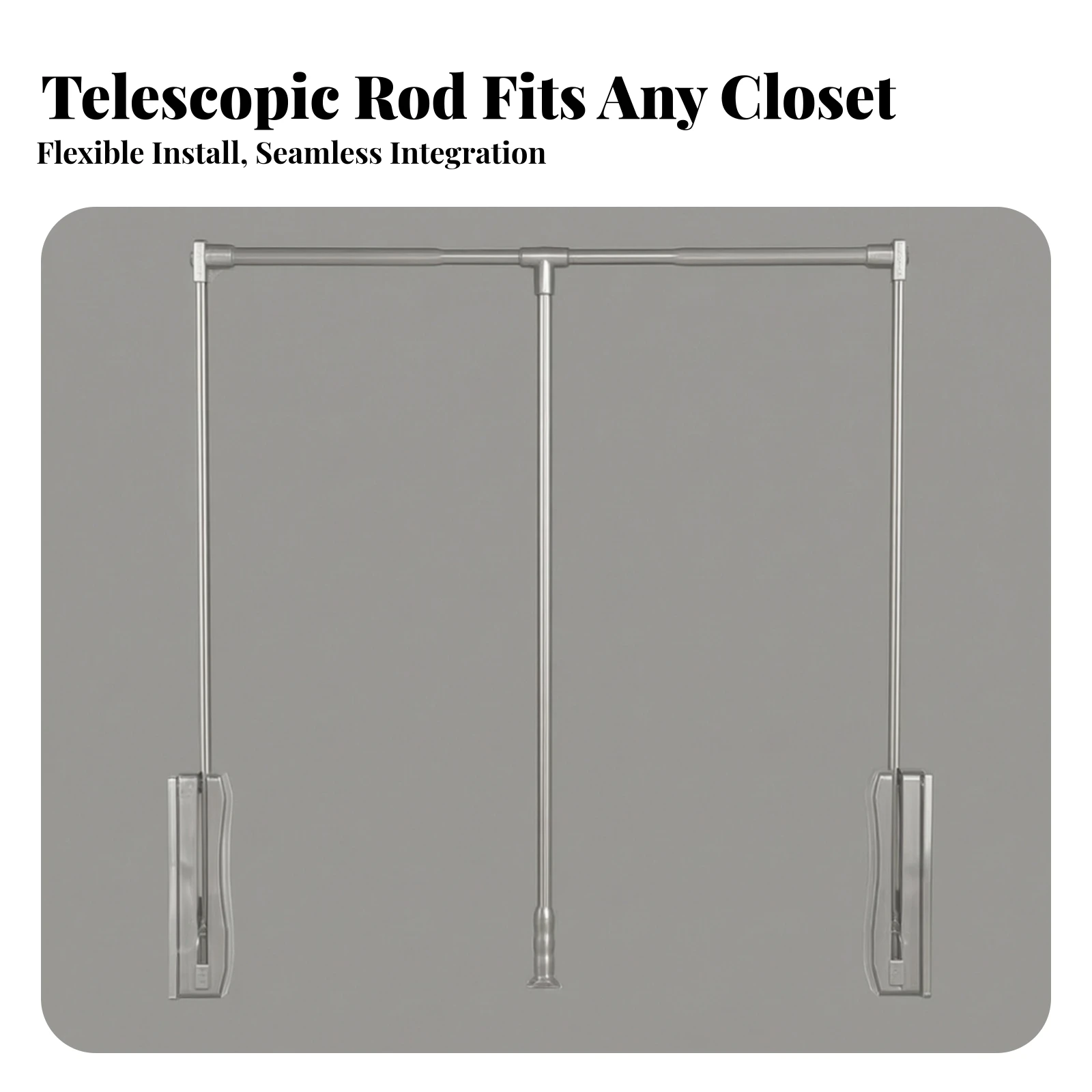 Pull-down Closet Hanging Rod Smooth Pull down Closet Rod Wardrobe Lift Heavy Duty for Cabinet