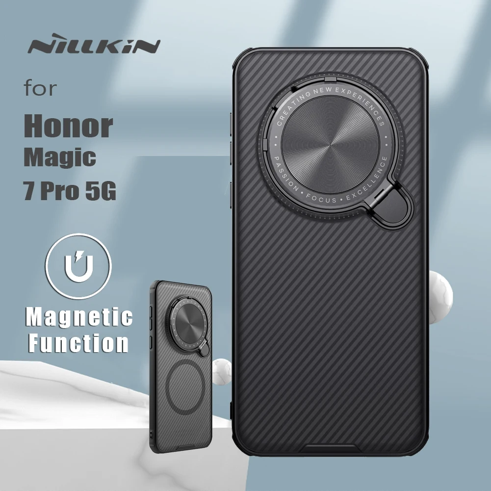 Чехол Nillkin для Honor Magic 7 Pro 5G Magsafe с магнитной зарядкой, адаптируемый CamShield, опора, объектив, ТПУ, слава, защита камеры, задняя крышка Чехол Nillkin для Honor Magic 7 Pro 5G Magsafe с магнитной зарядкой, адаптируемый CamShield, опора, объектив, ТПУ, слава, защита камеры, задняя крышка