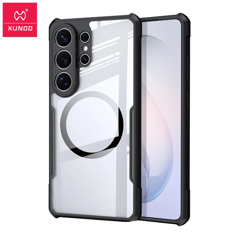 

For Samsung Galaxy S26 Ultra Magnetic Case XUNDD Shockproof Anti-drop Airbags TPU Hard PC Transparent Phone Cover