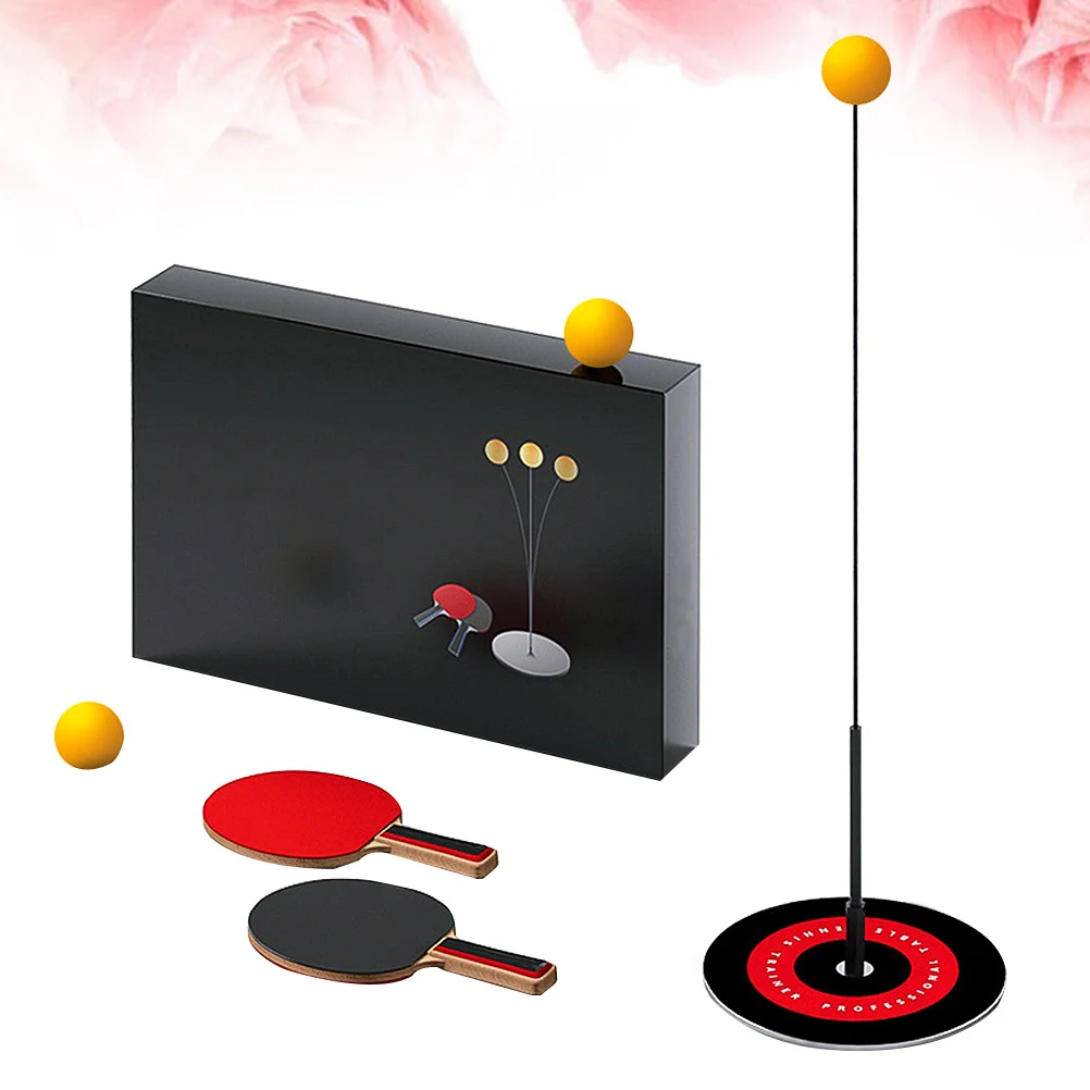 

1Set Ping Pong Training Device Table Tennis Elastic Flexible Shaft 0.6m Racket Set for Rotation Mastery Indoor Outdoor
