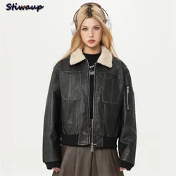 Winter Coats Woman 2024 New in Outerwears Jackets for Women Offers Female Outer Faux Fur Coat Women's Motorcycle Leather Jacket