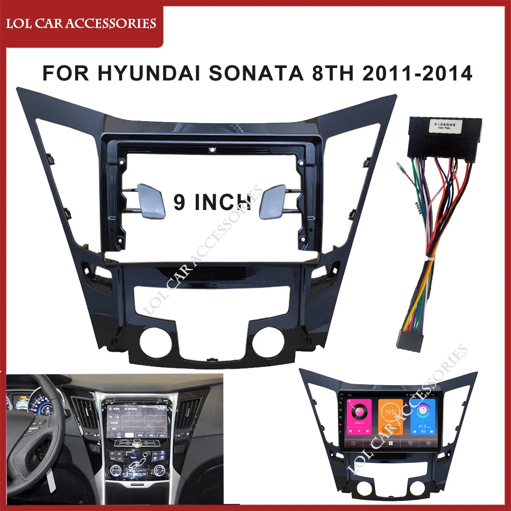 

9 Inch For HYUNDAI Sonata 8th 2011-2014 Car Radio Android Stereo MP5 Player 2 Din Head Unit Fascia Casing Frame Dash Cover