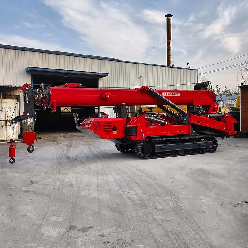 12ton 16ton Spider Crane Telescopic Boom Mini Crawler with Wireless Remote 360 Degree Rotation CE
