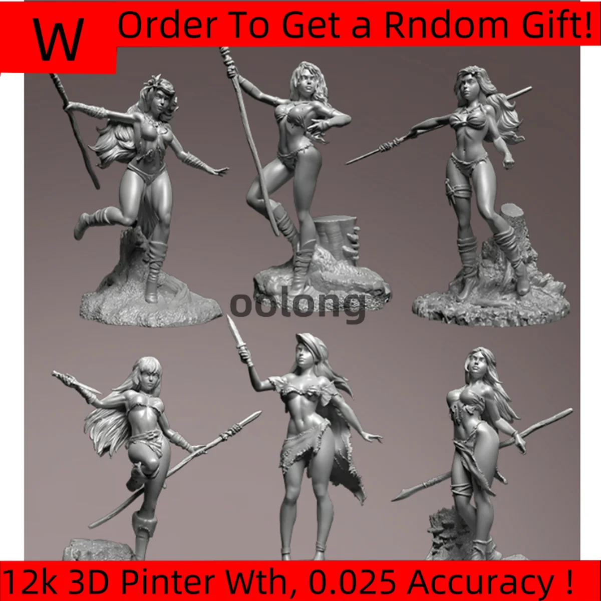 Miniatura Landform Wild Girl Jungle Female Warrior albero dei pirati femminile Cannibal Flower Scene accessori DND Chess Pieces