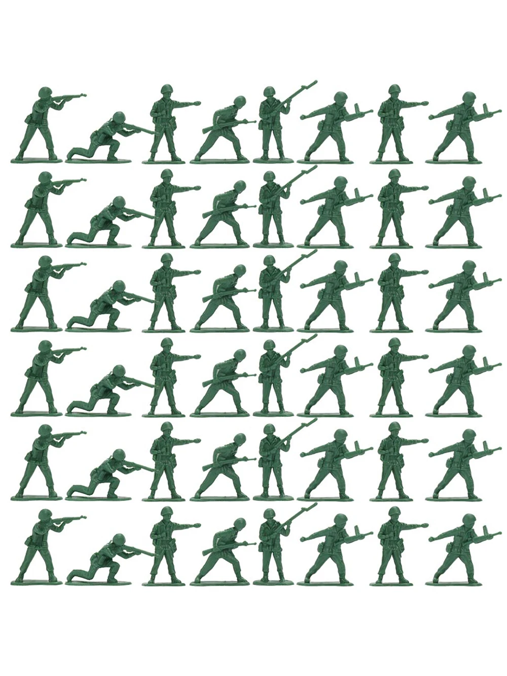 ViiKONDO Army Men ของเล่นทหาร Action Figure 50 ชิ้น WWII US ทหารเยอรมัน Battle 6 Poses ทหารรุ่น Wargame ของขวัญเด็ก