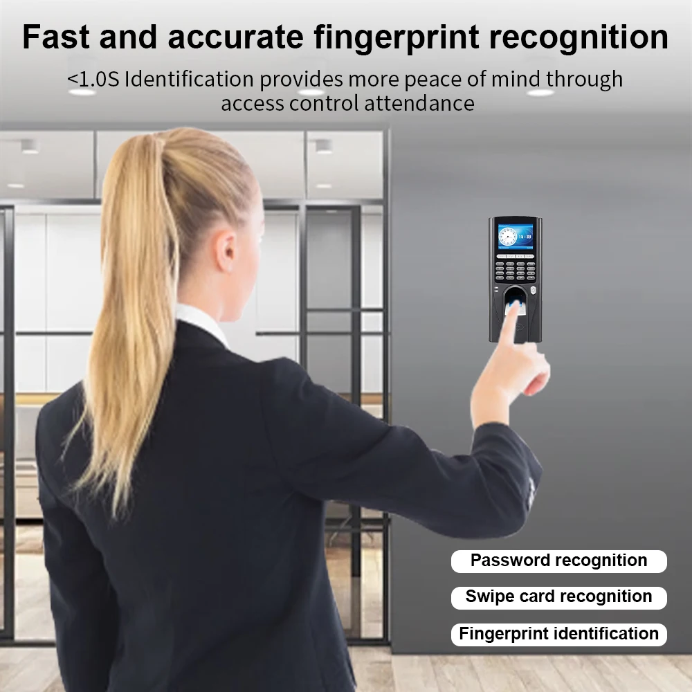 Web könnte biometrische Finger abdruck Zeiter fassung system Mitarbeiter erkennung Rekorder elektronische Maschine Unterstützung mehrere Sprachen