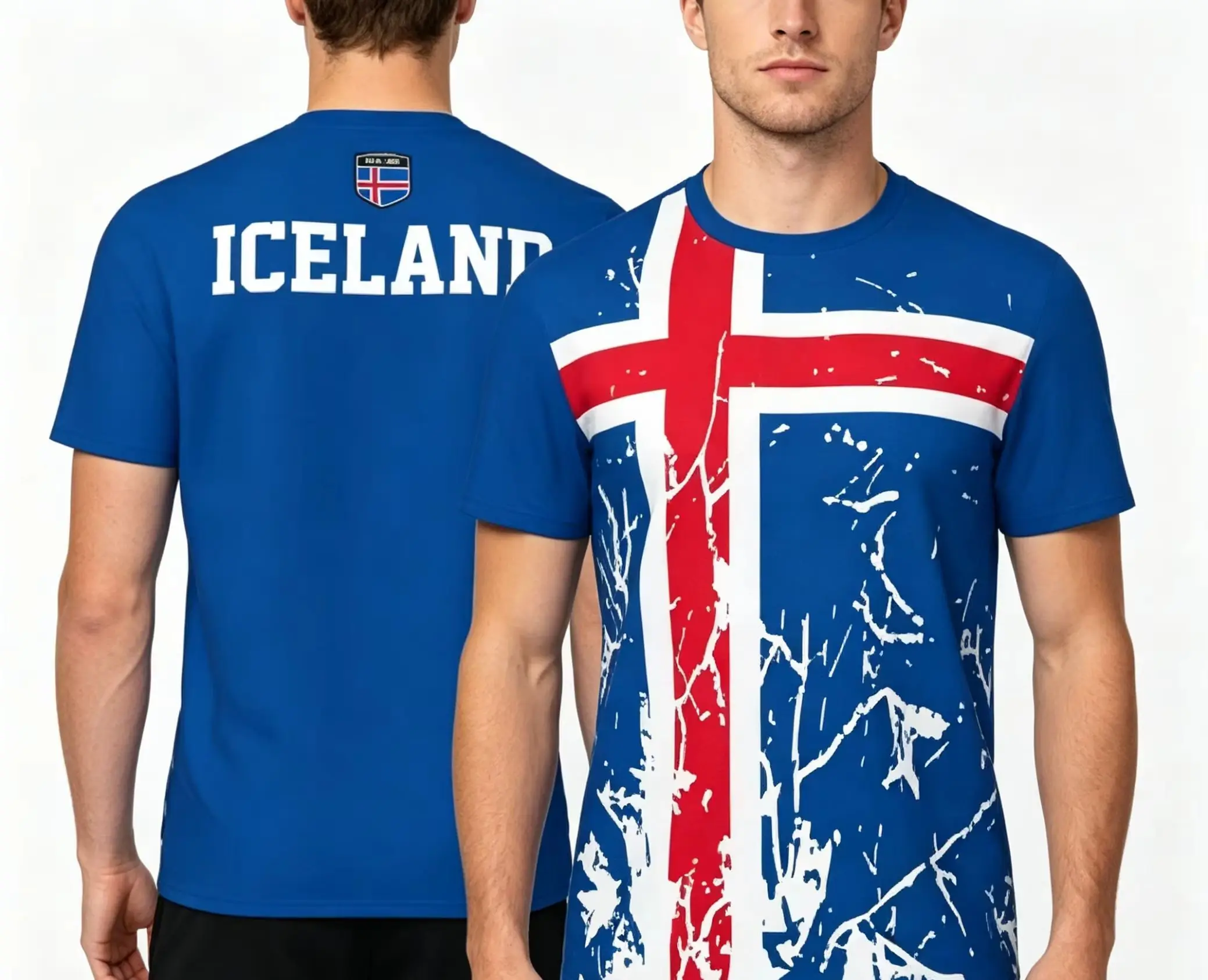 Fashion Iceland T-shirt For Men Clothes Loose Short Sleeve Summer Sports Fitness Tee Shirt Cool 3D Printed Football T Shirts