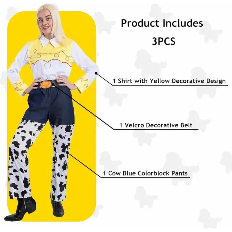 Qq28LQJessie The Cowgirl Toy Story Kostum Wanita Dewasa Ukuran S-M-L Teman Jessie Set untuk Pesta Koboi Karnaval