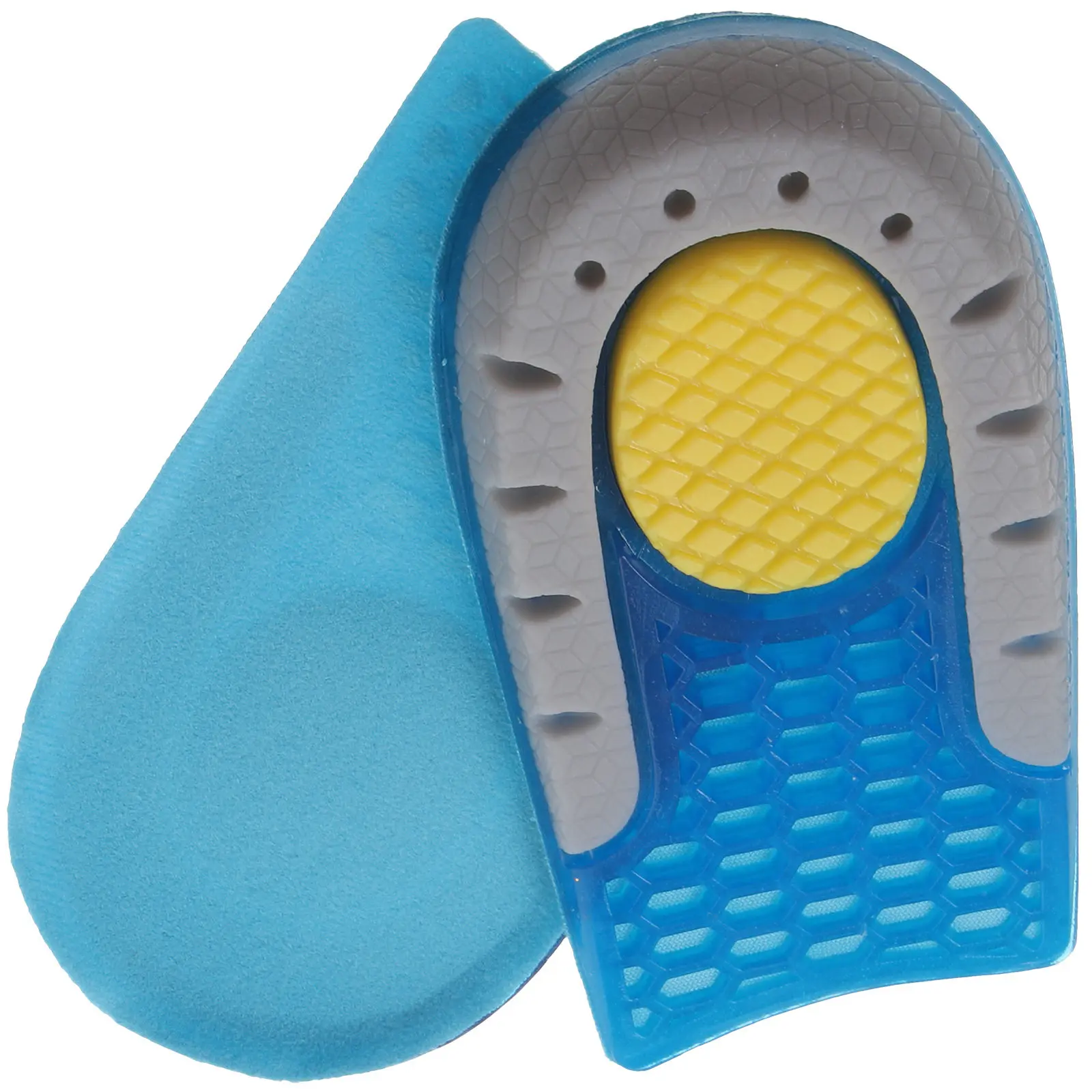 1Pair Height Increase Insole Invisible Half Shoe Pad Comfortable Shockproof Breathable Inserts for Men Women