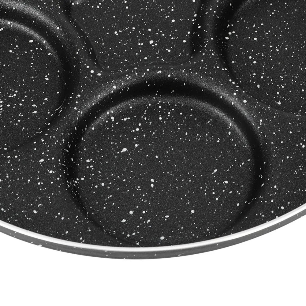5 Cups Egg Frying Pan Nonstick Black Omelette Pan Easy To Clean Uniform Heat Conduction Pancake Maker Omelet/Pancake/Crepe/Egg