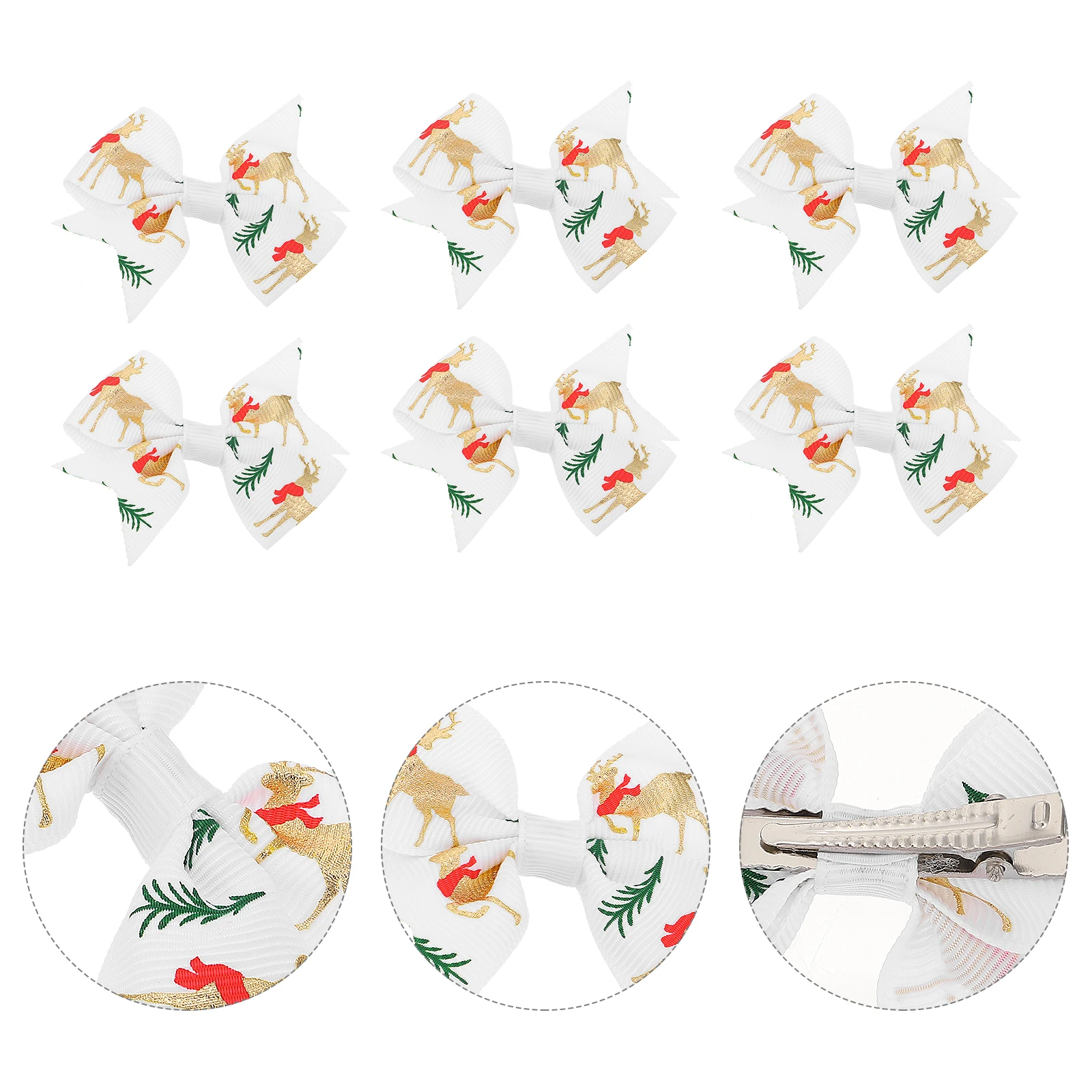 

20pcs Kids Barrettes Christmas Kids Clip Hair Clips Hair Holder Xmas Bow Knot For Children Party School Decoration