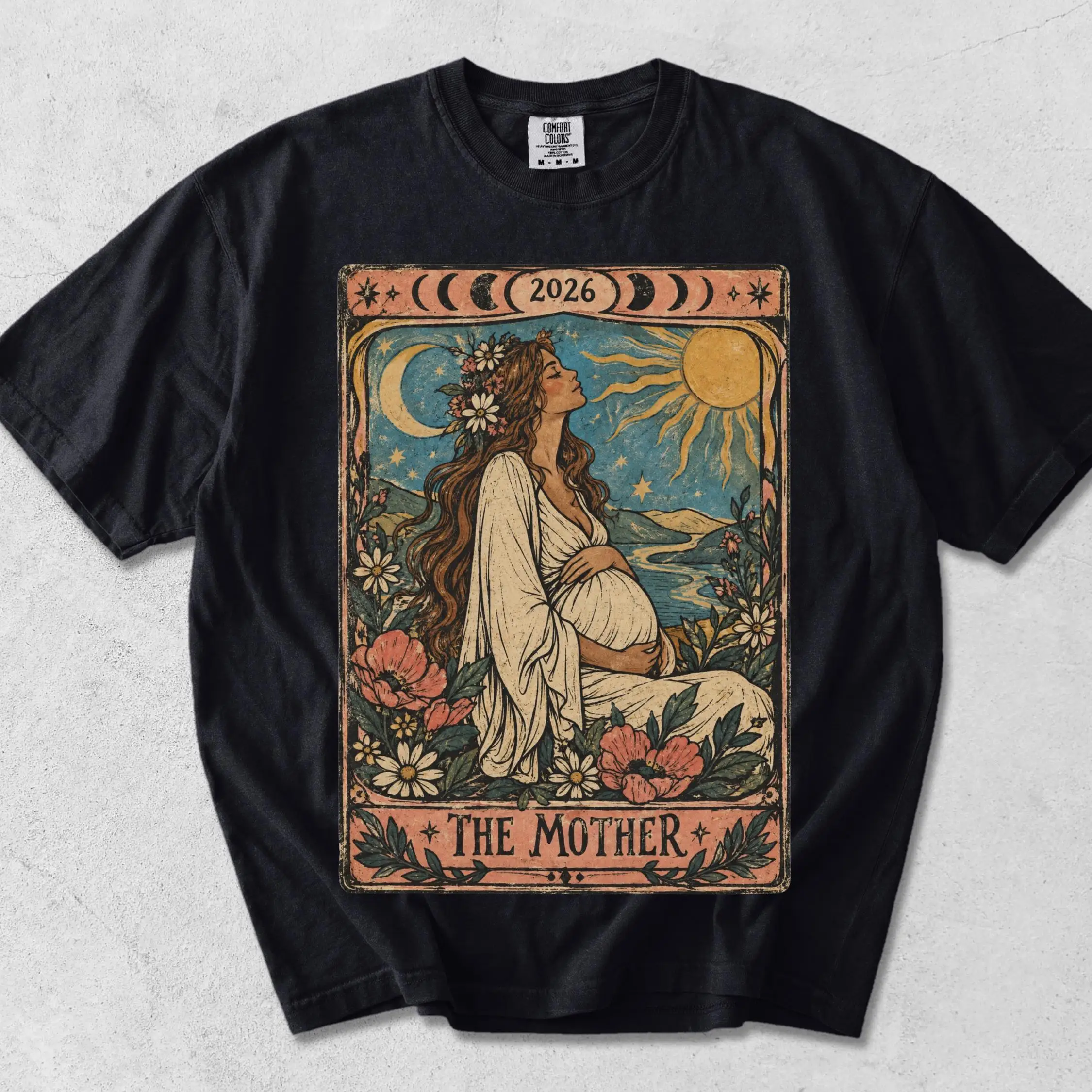 The Mother Tarot Shirt, Expecting Mama Tee, 2026 Pregnancy T-shirt, Mom To Be Gift, Boho Maternity Shirt, Celestial Mama Tee
