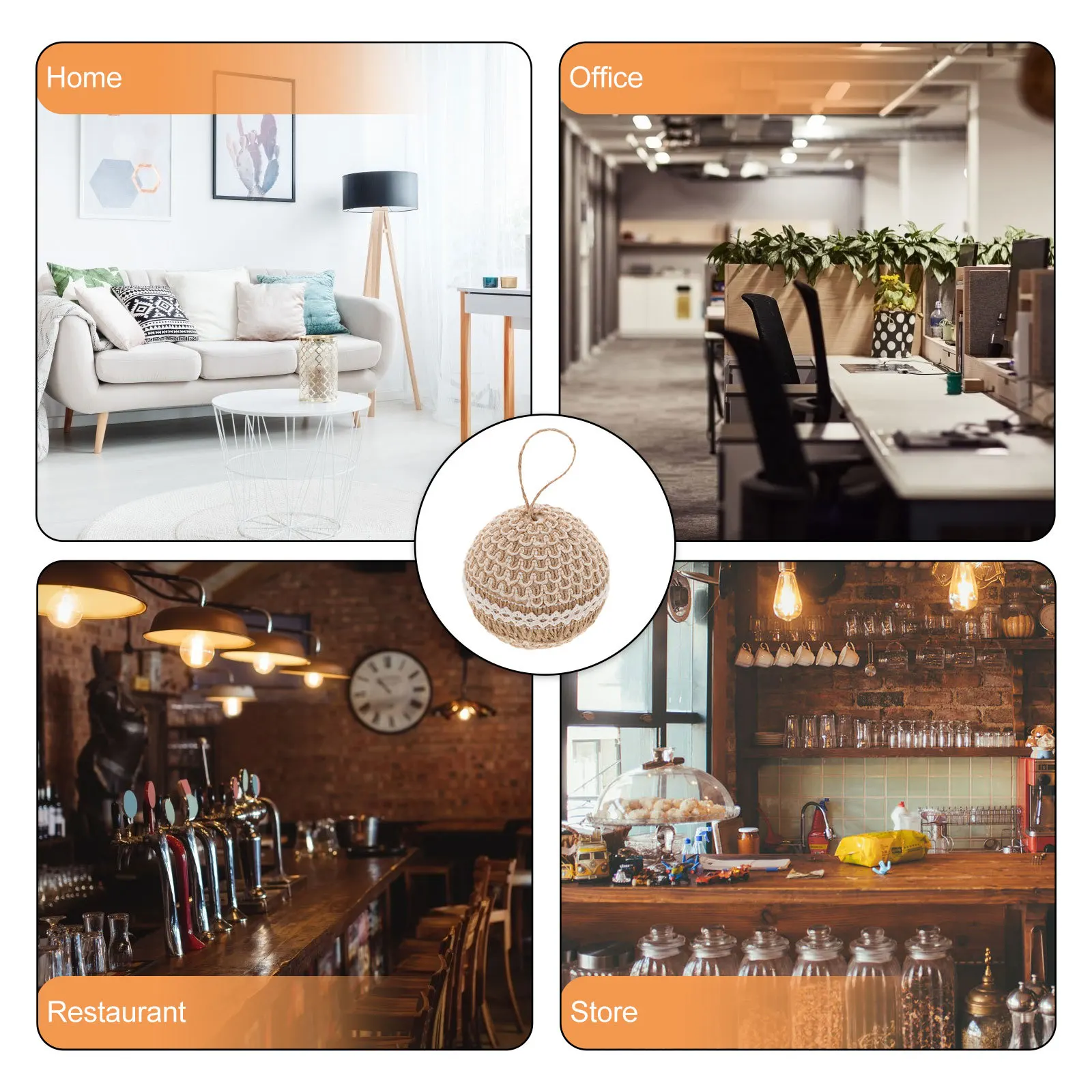 

3Pcs Christmas Tree Balls Hanging Decor Foam Lightweight Xmas Hanging Adornment Festive Decoration for Tree Wall Door