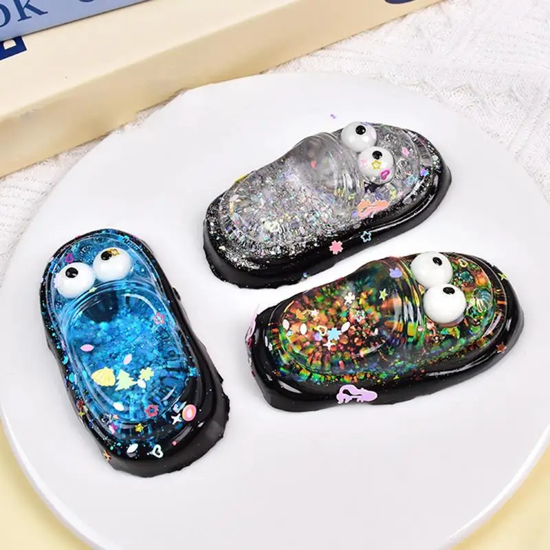 Cartoon Big Eyes Shoes Squeeze Toy Soft Toys Cute Slow Rebound Stress Relief Fidget Toys For Children Adults