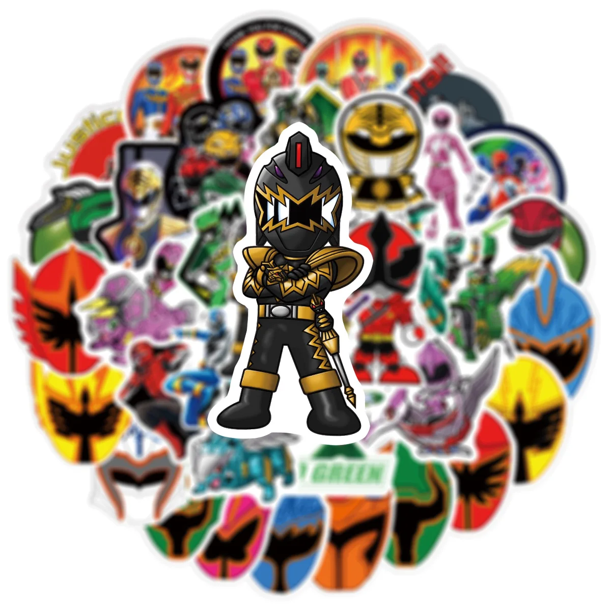 10/50 قطعة مايتي مورفين باور رينجرز ملصقات كول الكرتون الاطفال اللعب الرسوم المتحركة الكتابة على الجدران DIY بها بنفسك الديكور المحمول الغيتار سيارة الدراجة #2