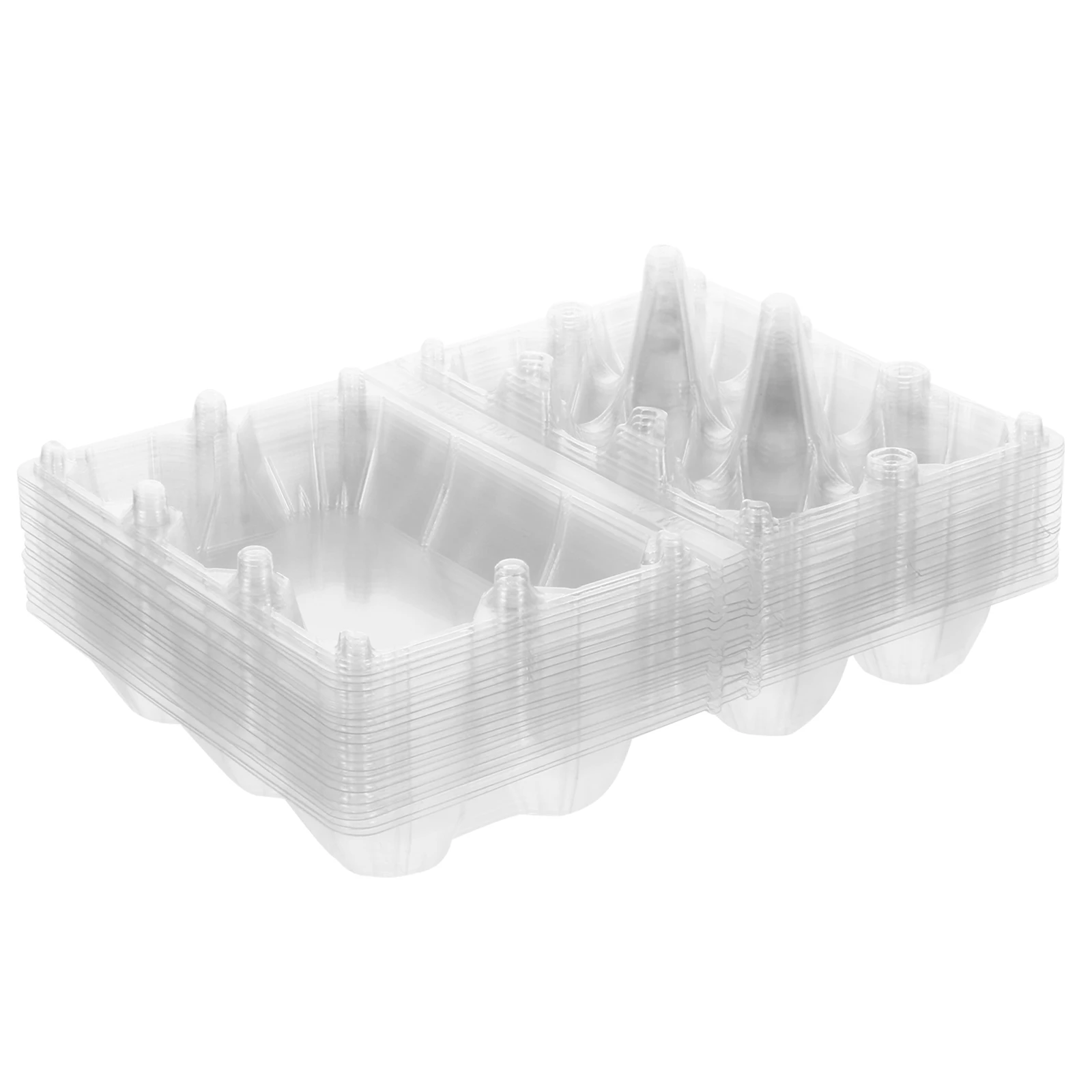 

20pcs Plastic Fresh Keeping Boxes Egg Storage Holders Household Egg Case Transparent Strong Durable With Buckle Lock Breathable