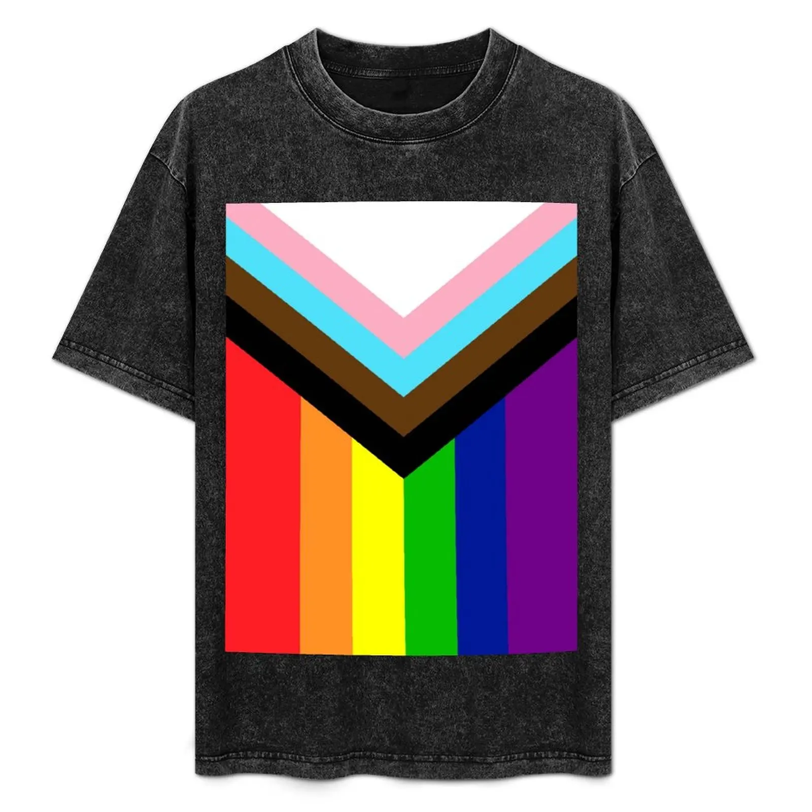 

Progressive Rainbow Flag Pride T-Shirt T-shirts oversize cotton graphic tees plain black t shirts men