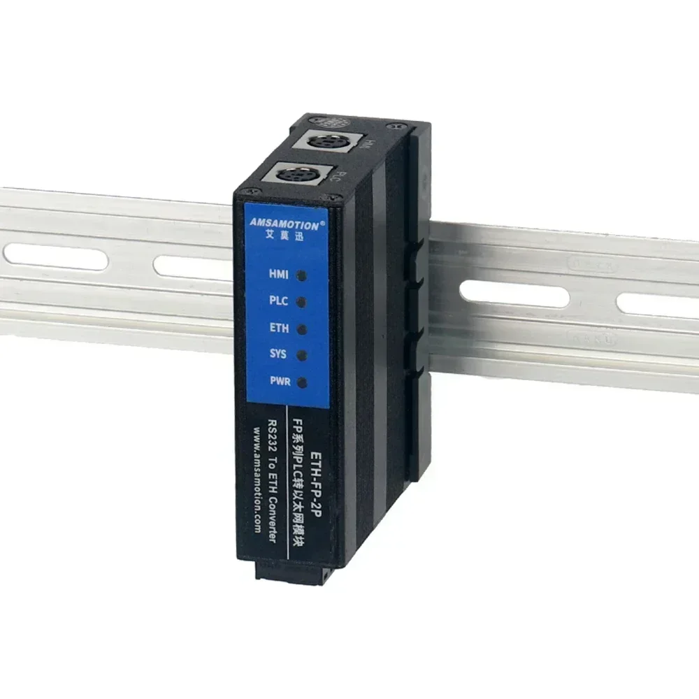 Amsamotion RS232 to ETH Converter ETH-FP-2P Ethernet Module for Panasonic FP Series PLC FP-XH FP-X FP-X0 FP0 FP0R FP2SH