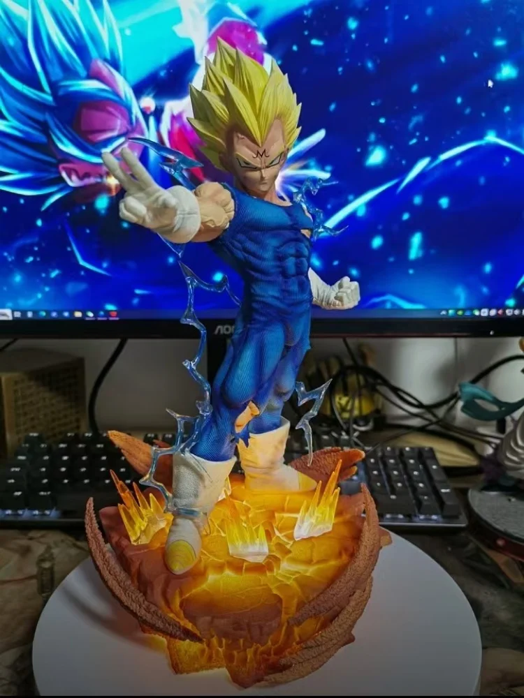 31.5 cm Anime Dragon Ball Actiefiguren Vegeta Goku Demonize Super Saiyan Model Desktop Collectie Speelgoed Gift Ornament Decaration