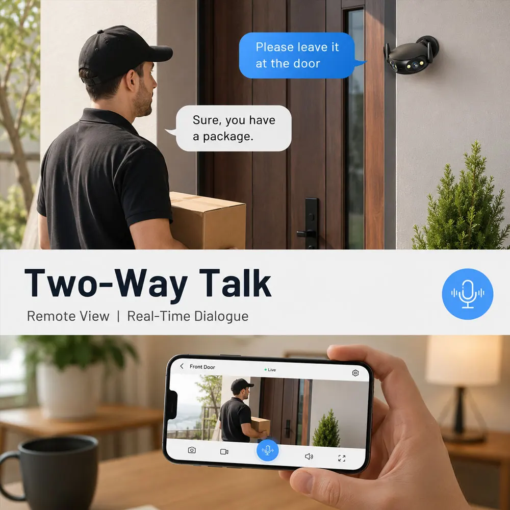 Dual Lens 180° Wide View Angle Outdoor Wifi Surveillance Camera 4K 8MP IP Camera Panoramic Night Vision CCTV Security Protection