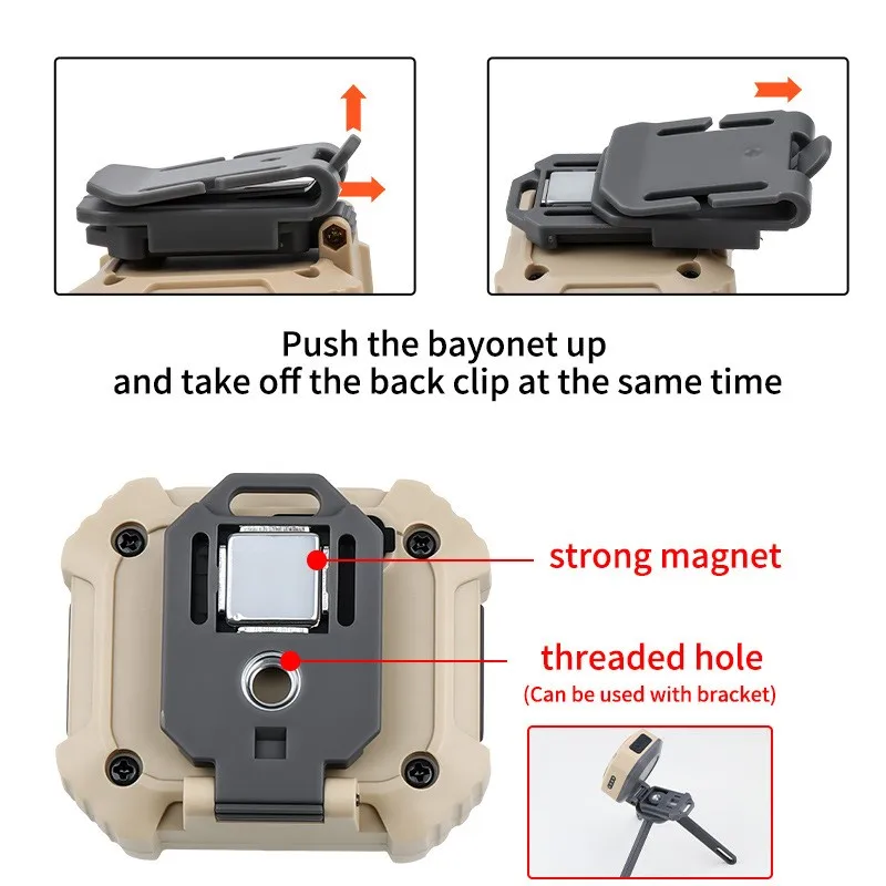 Outdoor Portable Adjustable Headband Adventure Camping Hiking Work Light Compact Multifunctional COB Headlamp with Magnet Clip