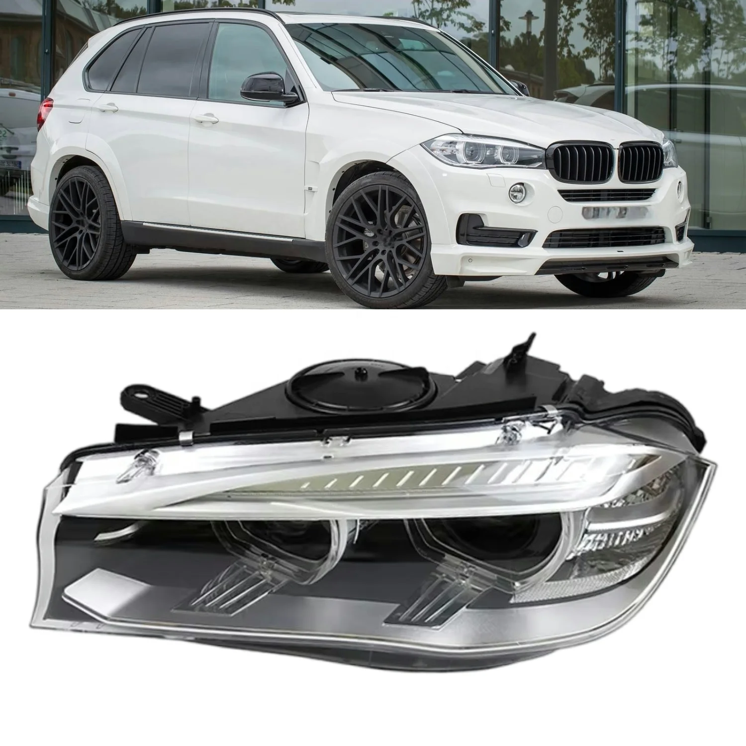 F15 2014-2018 HID Xenon Front Headlight Assembly OEM Plug and Play Angel Eye Auto Lamp Parts