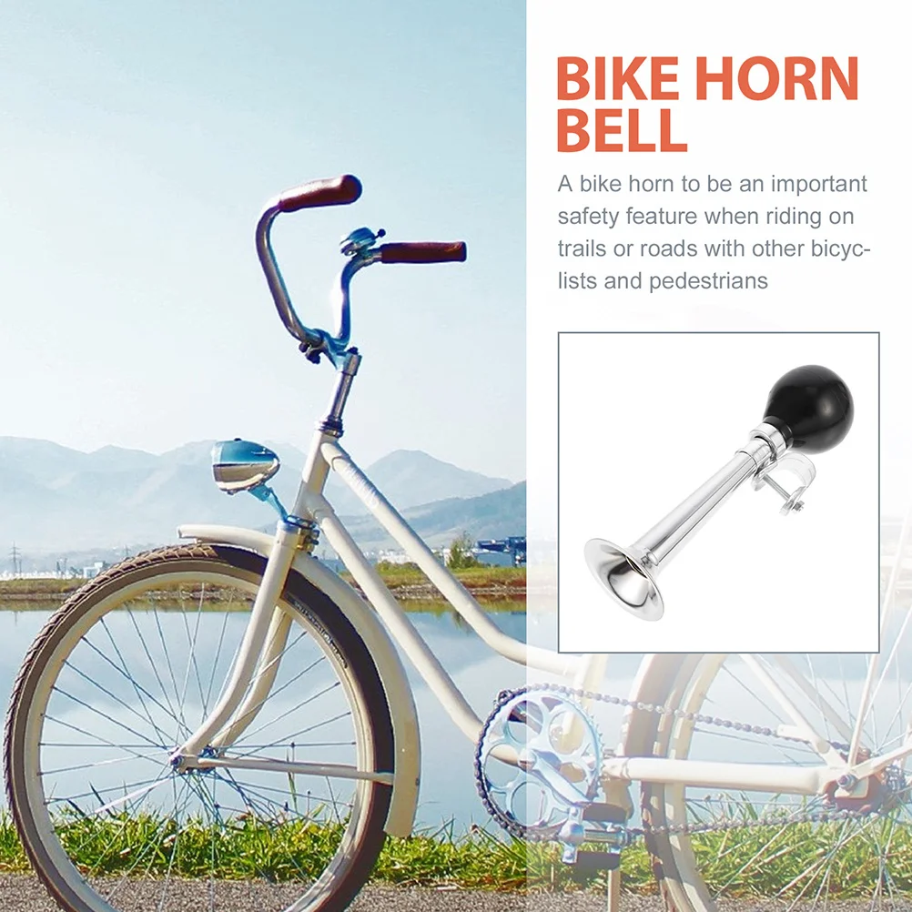 

2pcs Bike Bugle Horns Vintage Metal Manual Air Horn Loud Bicycle Bell For Handlebar Cycling Accessory Road Mountain