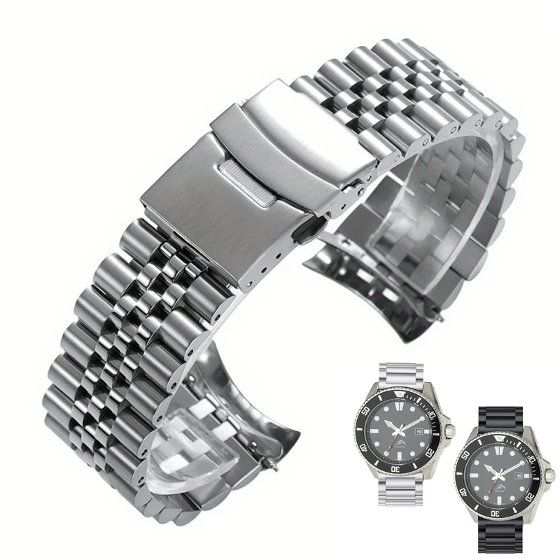 Traditional Watchbands For Casio Duro Mdv106/107 For Seiko Skx007/Skx009 Diving Steel Metal 20mm/22mm Strap Replacement Parts