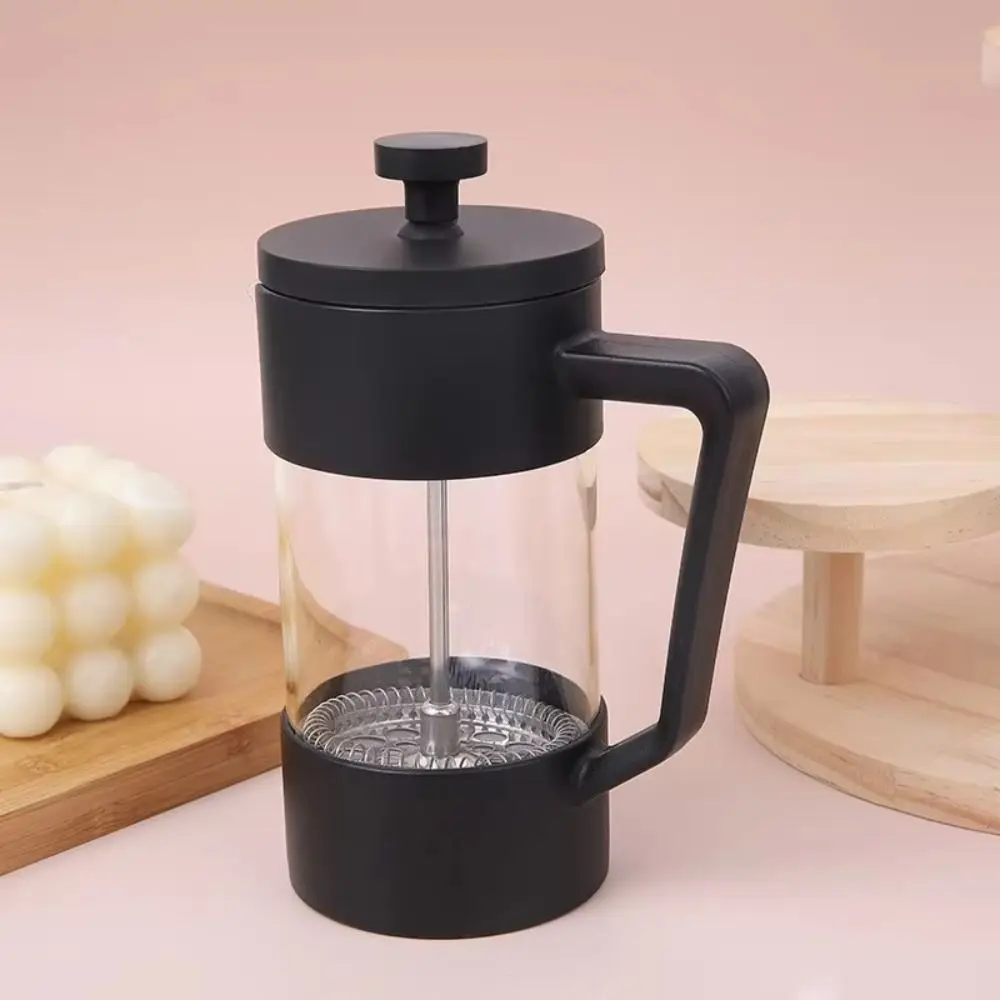 Thickened Glass French Press Coffee Maker Rust-Free Heat Resistant Hand Punch Pot Multifunction Filtration System
