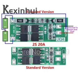 2S 20A 7,4 V 8,4 V 18650 tablica zabezpieczająca baterię litową/płytka BMS standard/balance