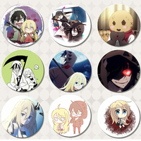 58MM Anime Game Angels of Death Cartoon Figure Brooches Cosplay Exquisit Badge for Collar Backpack Accessory Handmade Enamel Pin