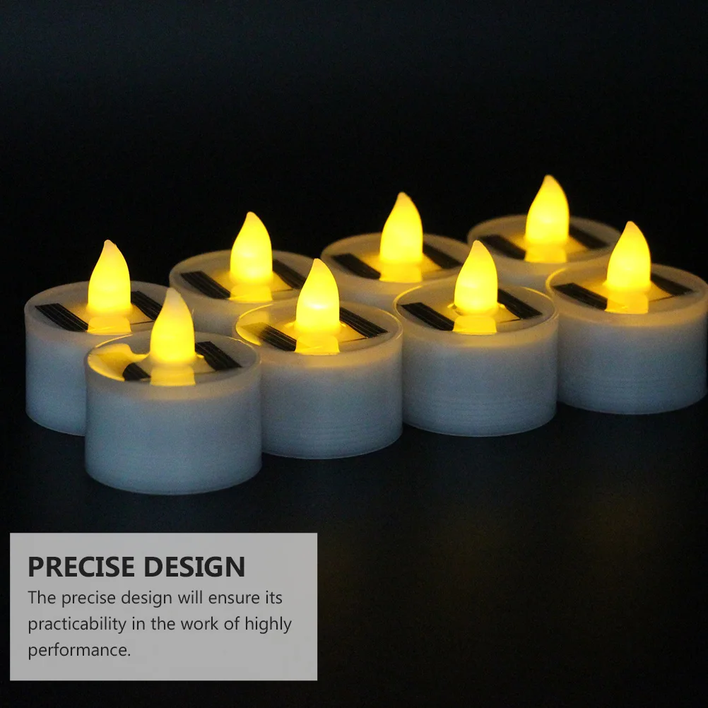 

6 Pcs Waterproof LED Light Lamp Flameless Operated Candles Electric Decorative Conical