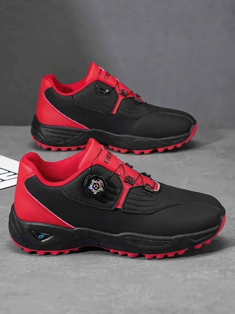 Herren-Golfschuhe ohne Spikes mit drehbarer Schnalle, rutschfeste Outdoor-Golftrainingsschuhe, bequeme, professionelle Golfschuhe. – Detail 5