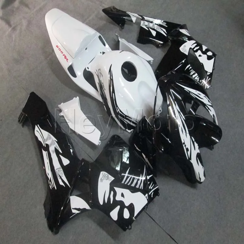 injection Fairings kit for CBR600RR 2005 2006 black white F5 05 06 CBR 600 RR ABS plastic motor Fairings kit