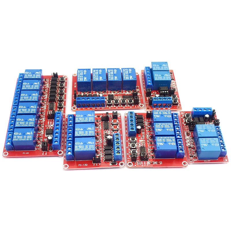 

2, 3, 4, 6, 8 road interlock switch self-locking triad relay module 5V12V24V high and low level trigger