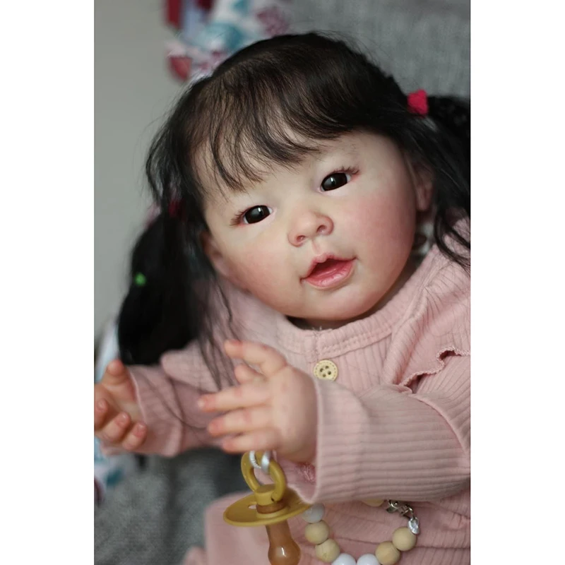 60CM Newborn Baby Doll Reborn Meilien Soft Cuddly Body Lifelike 3D Skin with Visible Veins High Quality Handmade Doll