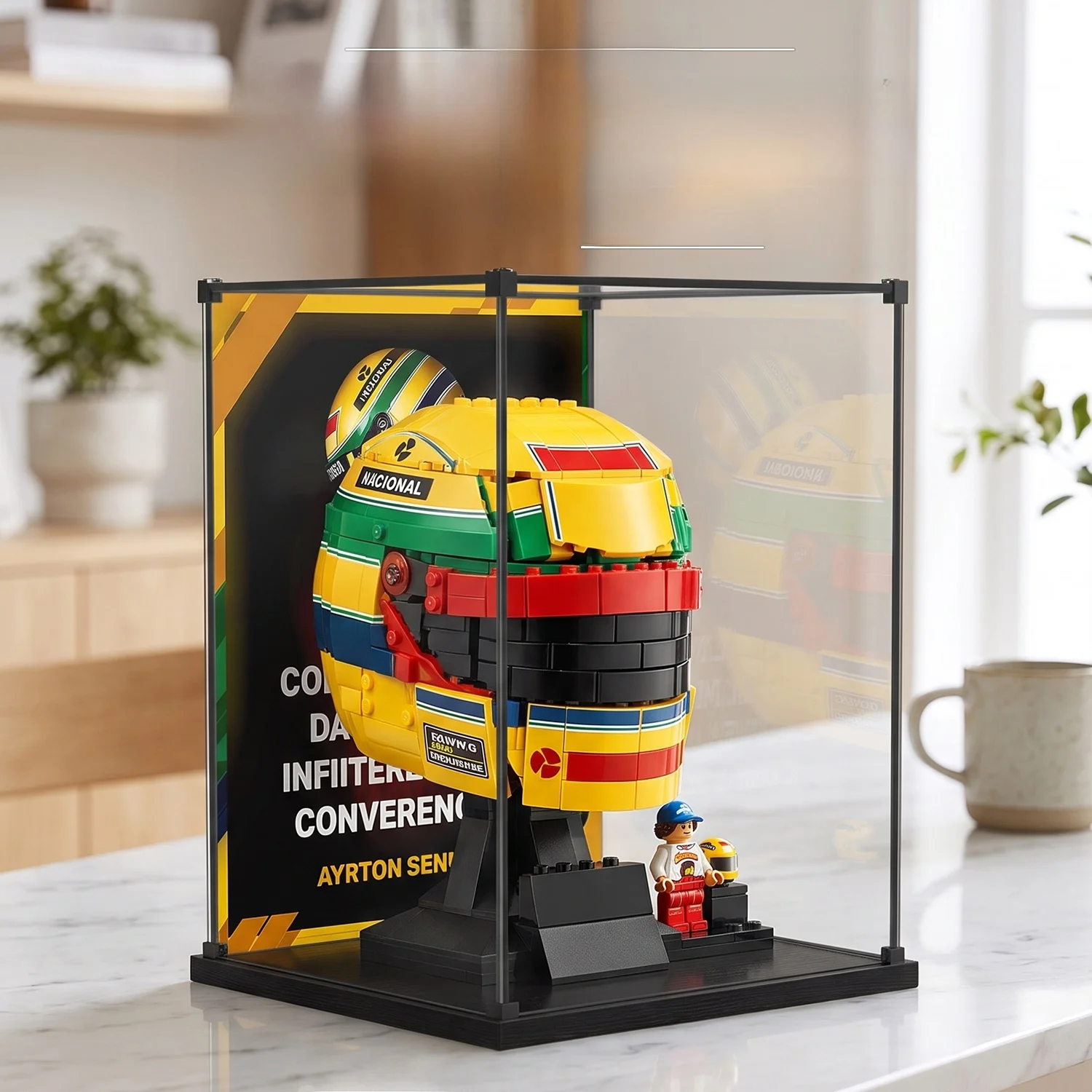 Acrylic Display Case for  43024 Helmet Model High Transparency Dustproof Customizable Collectible Toy Storage Box