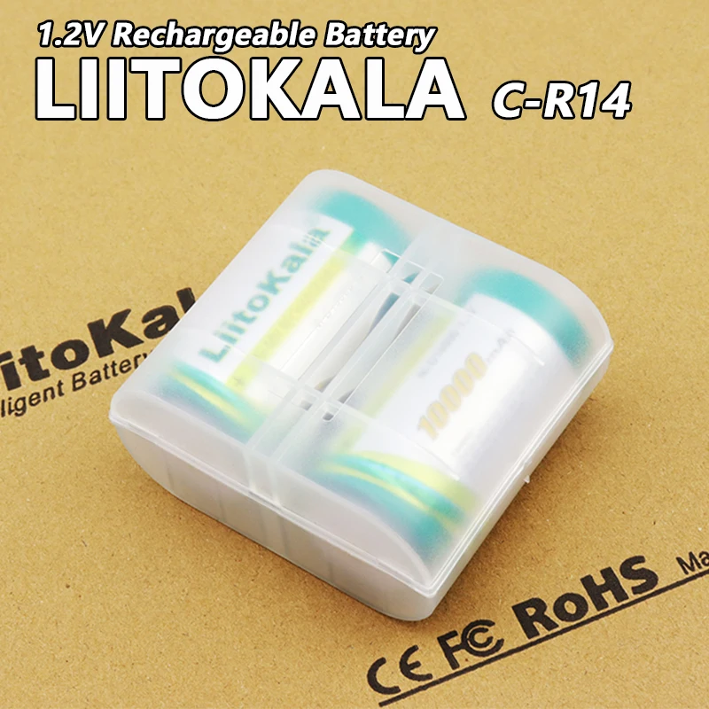 1-40PCS LiitoKala Ni-C5000 1.2V 5000mAh C Size Battery 5000mAh NiMH Rechargeable Batteries for 1000 Times Recharged