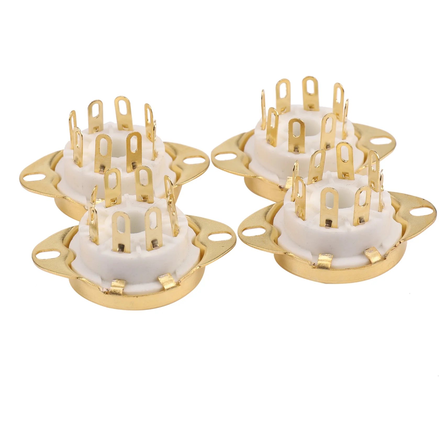 AD41-4PC 8 دبوس السيراميك المقبس صديرية دائرية فراغ قيمة أوكتال ل KT88 EL34 6V6 6650