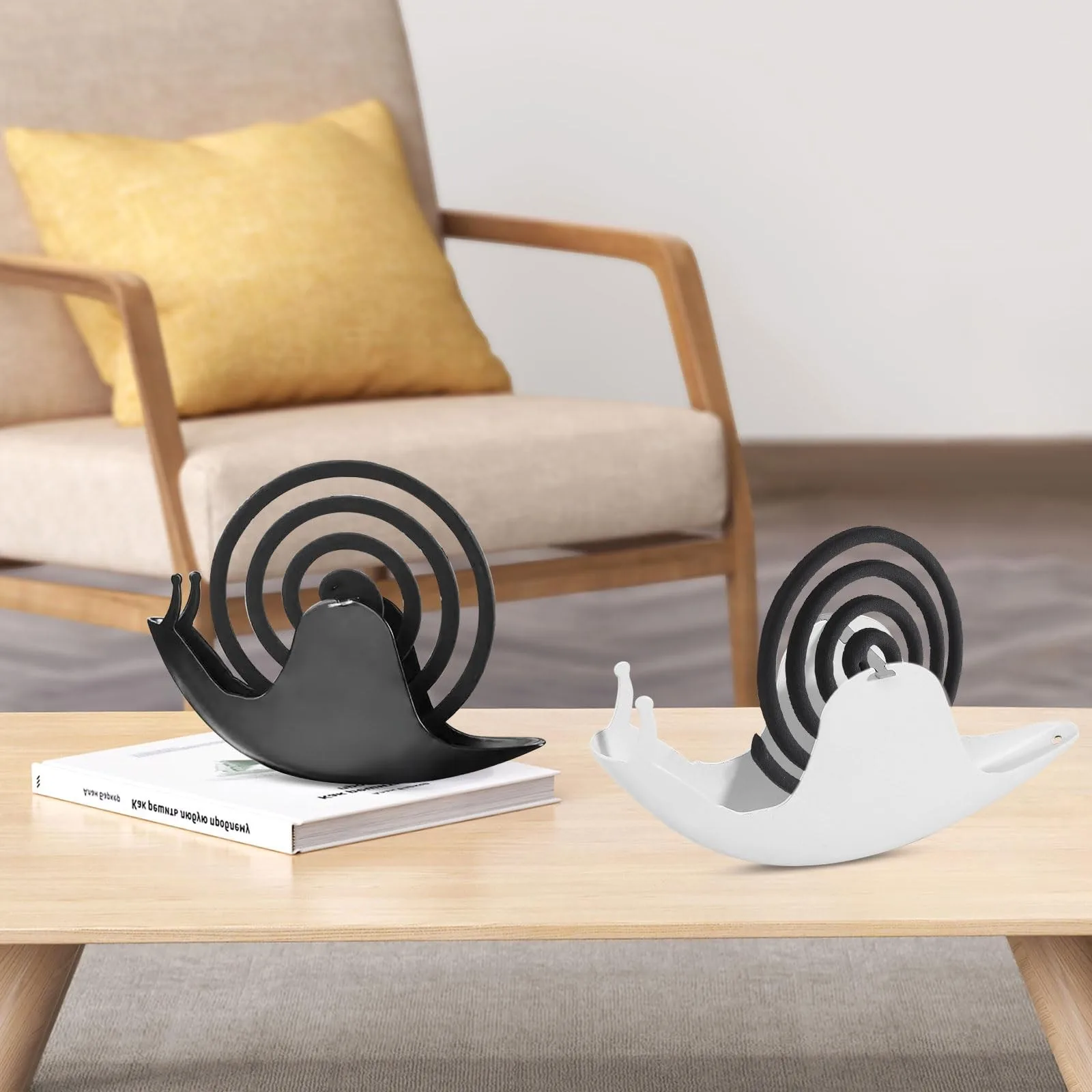 Snails Mosquito Coil Holder With Tray Nordic Style Spiral Summer Day Iron Mosquito Repellent Incenses Rack Plate Home Decor