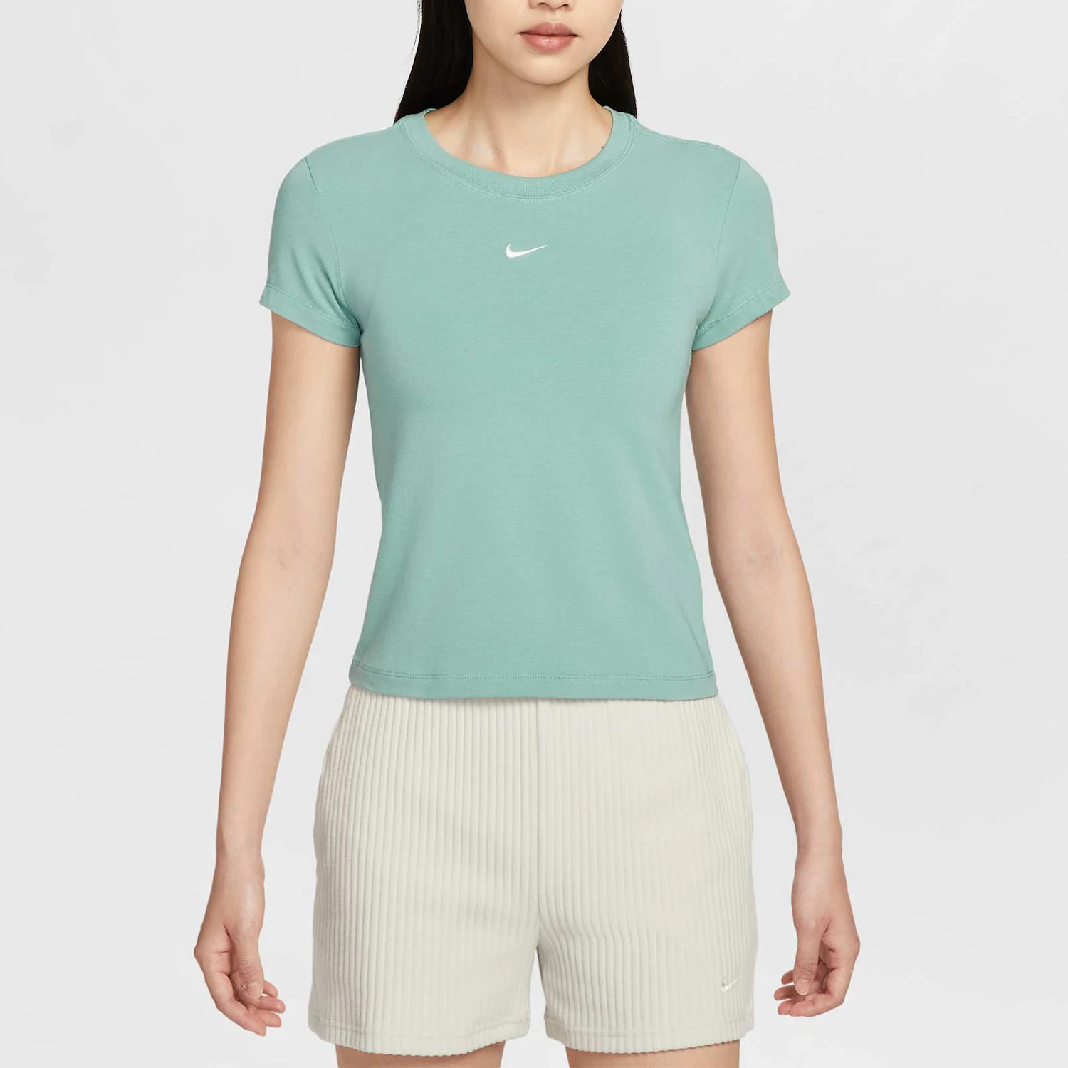 

Оригинальная летняя женская классическая дышащая футболка Nike Slim Fit с короткими рукавами FV5509-018