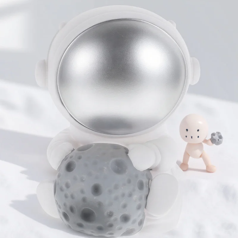 وعاء توفير المال بسعة كبيرة لرائد الفضاء على شكل خنزير للأطفال، إكسسوار منزلي مزخرف، هدية رائعة لتخزين العملات المعدنية #6