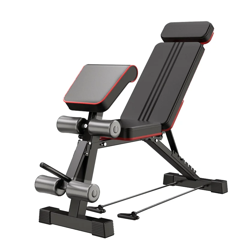 Commercial Adjustable Dumbbell Bench Fitness Machine - Foldable Incline Press Lever for Multi - Effect Muscle Training