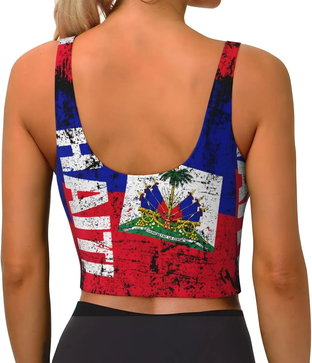 Custom Top Women Sports Bras Scoop Neck Yoga Crop Tank Tops U Back Fitness Exercise Workout Running Top Removable Pads Outfits