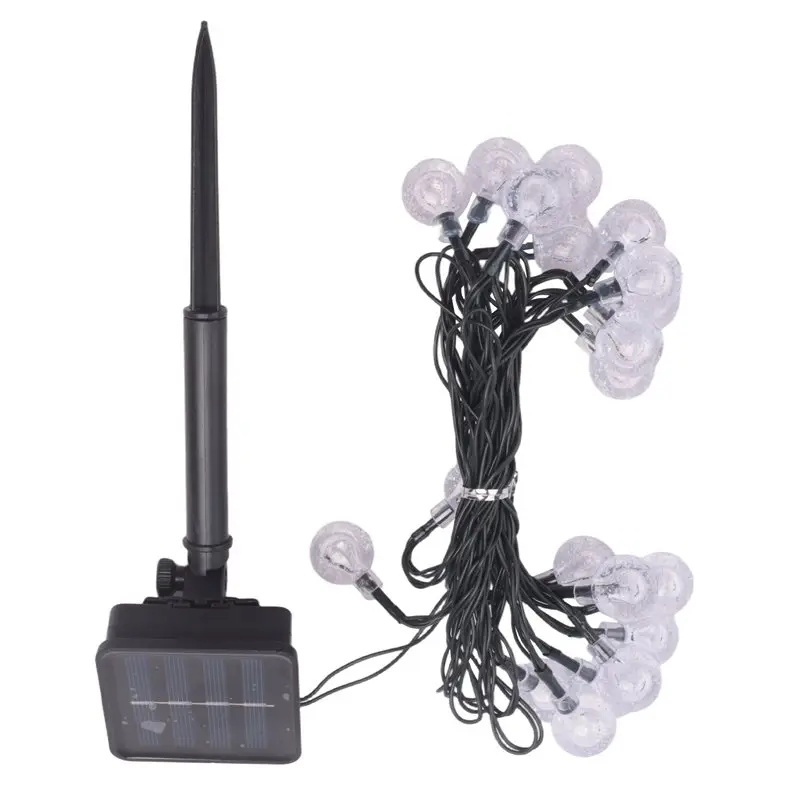 2025 Trend 1Set 8 Modes Solar Light Bulbs Crystal Ball 5M LED String Lights ABS For Christmas Party Outdoor Decoration